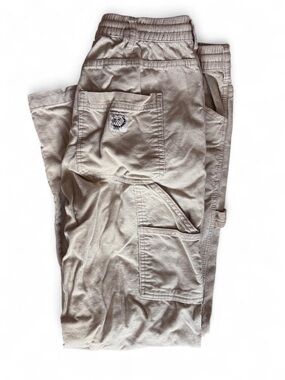 Men's Tan Corduroy Work Pants - Classic Utility Style